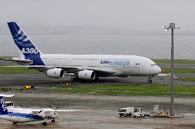 World's biggest passenger jet arrives in Japan