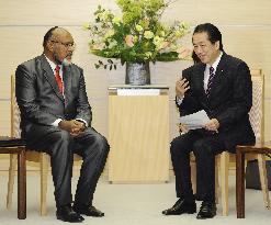 Japan, Vanuatu prime ministers in Tokyo