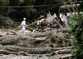 Aftermath of rain and mudslides in Amami