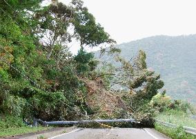 Heavy rain in Amami, Kagoshima Pref.