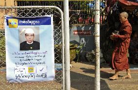 People in Myanmar before election day