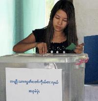 Myanmar holds 1st election in over 2 decades