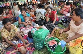 People from Myanmar affected by postelection fighting