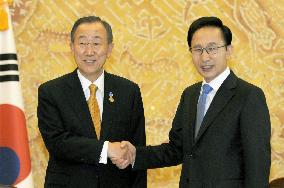 U.N. chief Ban in Seoul