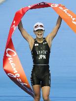 Adachi wins women's triathlon gold at Asian Games