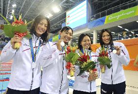 Japan wins silver in women's 400m medley relay