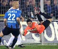 Lierse's Kawashima play against Brugge