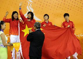 China wins women's 400-m swimming relay