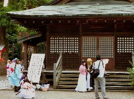 Cosplayers at Washimiya Shrine in Saitama