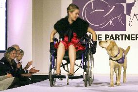 Fashion show with assistance dogs