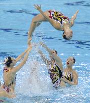 Japan wins silver in synchronized swimming