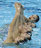 Japan wins silver in synchronized swimming combination