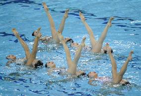 Japan wins silver in synchronized swimming combination