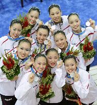 Japan wins silver in synchronized swimming combination