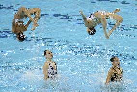 Japan wins silver in synchronized swimming combination