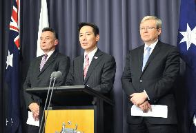 Japanese Foreign Minister Maehara in Australia