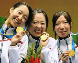 Japan take 1st gold in women's fencing team epee