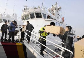 S. Korea transports aid supply to attacked island