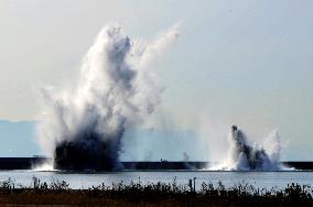 Bombs of now-defunct Japanese military disposed of in Matsuyama