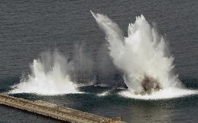 Bombs of now-defunct Japanese military disposed of in Matsuyama