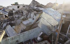 Destroyed houses on Yeonpyeong Island
