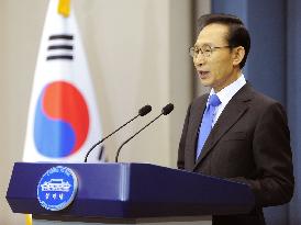 S. Korea president addresses nation over attack