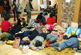 Evacuees from Yeonpyeong Island