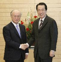 Kan, IAEA chief Amano meet in Tokyo