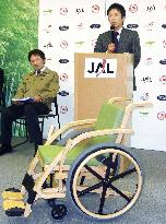 Bamboo wheelchair unveiled at Haneda airport