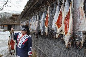 'Ainu' traditional dried salmon