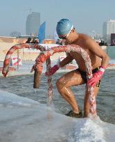 Winter swimming event in China