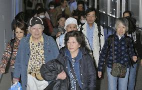 Japanese travelers return from Egypt