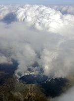Volcano eruptions in southwestern Japan
