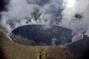 Volcano eruptions in southwestern Japan