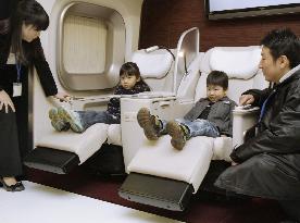 Luxury seats on Hayabusa bullet train