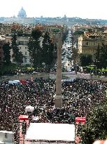 Protestors in Rome
