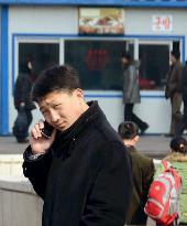 Cellphone user in N. Korea