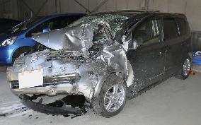 Teenager-driven car rams into wall