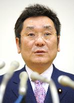 DPJ lawmaker Matsuki at press conference