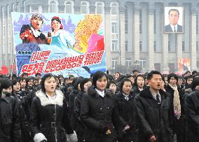 Young N. Koreans march