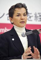 U.N. climate change convention chief in Tokyo