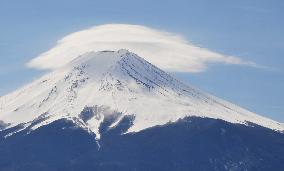 Cap cloud over Mt. Fuji