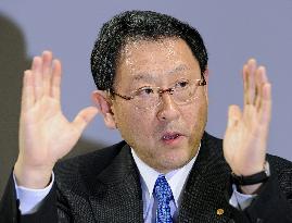 Toyota President Toyoda at press conference