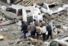 Megaquake aftermath in Miyagi Pref.