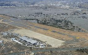 Sendai airport partially restored