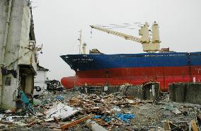 Stranded vessel in Iwate