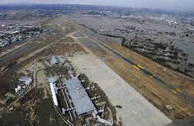 Sendai airport partially restored