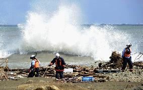 Search for quake victims in Kesennuma