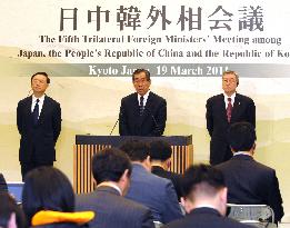 Japan, China, S. Korea foreign ministerial meeting