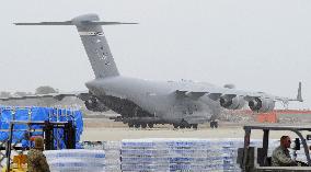 U.S. plane brings relief supplies